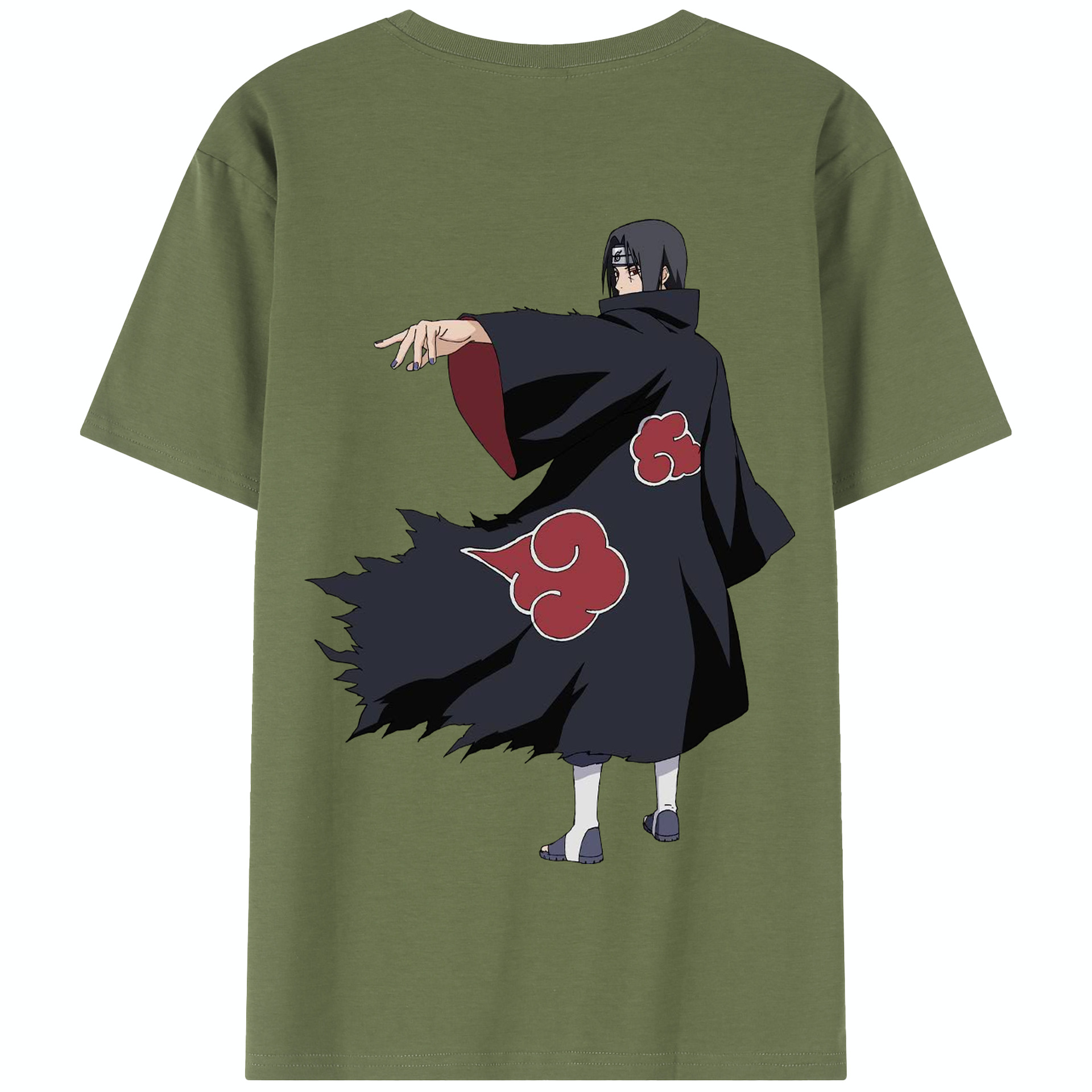 （画像用） NARUTO -ナルト- うちは イタチ Uchiha Itachi 綿100％半袖Tシャツ（背面プリント）